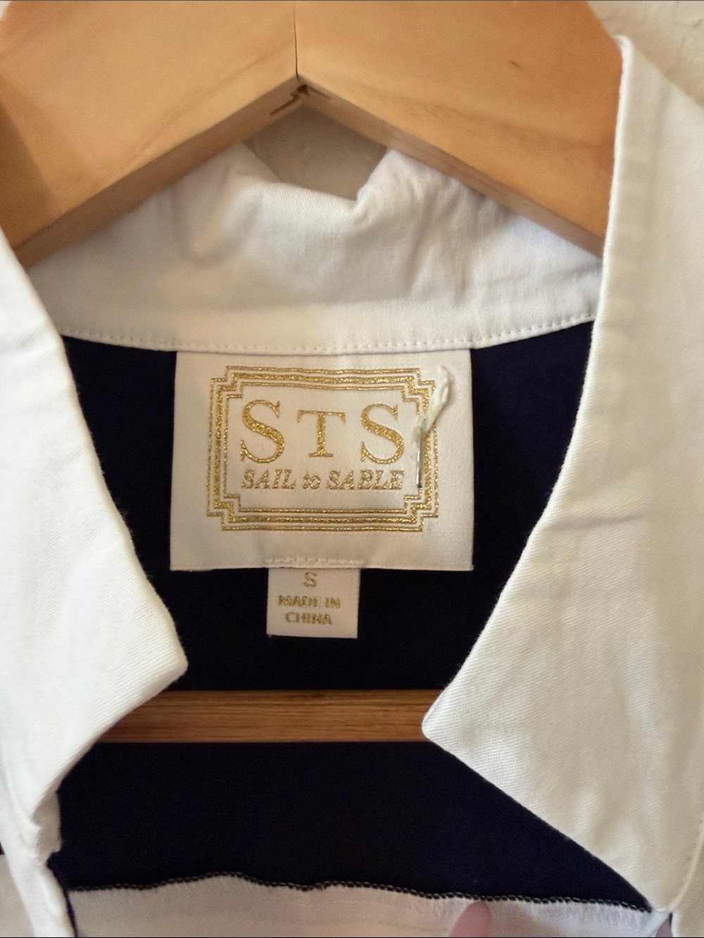 STS Sail to Sable Classic Navy Stripe Sleeveless shift Tunic Dress S Nautical - Picture 3 of 12